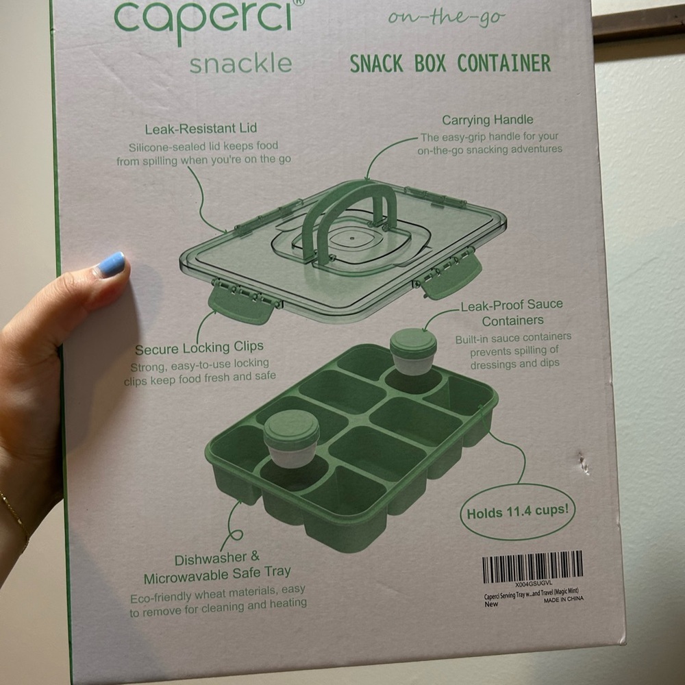 Green Snack Box Container - Picture 2 of 2